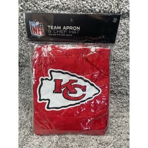 Kansas City Chiefs NFL Team Apron & Chef Hat One Size Fits Most Adults Tags